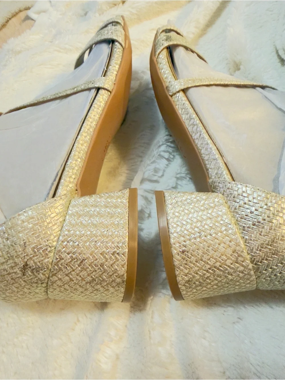 Naturalizer June Strappy Low Block Heel Dress Sandal Cremosa Taupe Leather 10 W